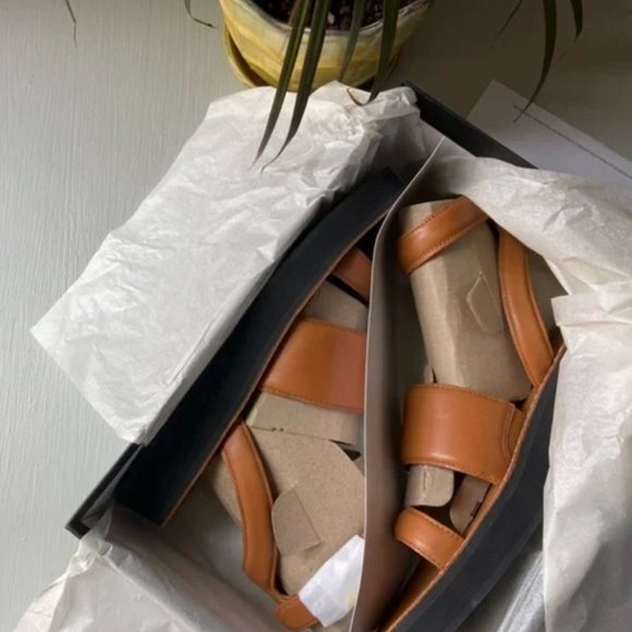 NIB JCREW Mallorca Leather platform double-strap sandals - Picture 5 of 8